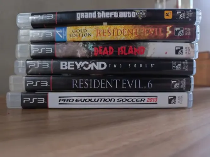 Pack 6 Jogos PS3 Originais (GTA V, Resident Evil, Beyond) - Apenas R$ 250!