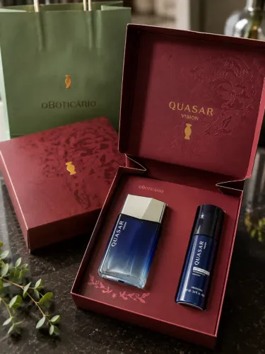 Perfume novo na caixa Quasar Vision + Desodorante 