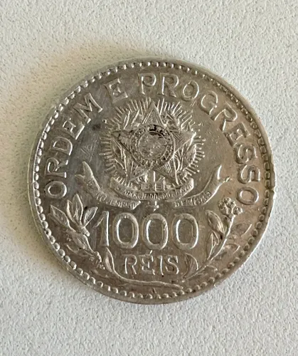 Moeda Antiga de 1000 Reis de 1913 -A