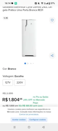 Geladeira nova