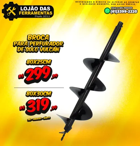 Broca Para Perfurador de Solo Vulcan