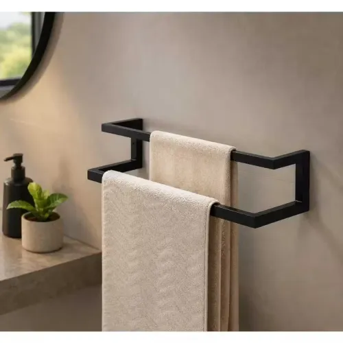 Suporte para toalhas duplo estilo industrial