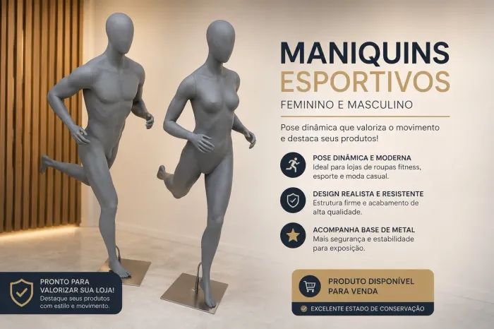 MANIQUINS ESPORTIVOS - FEMININO E MASCULINO