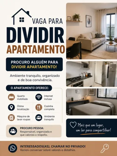 Vaga Disponível dividir apartamento Maringá
