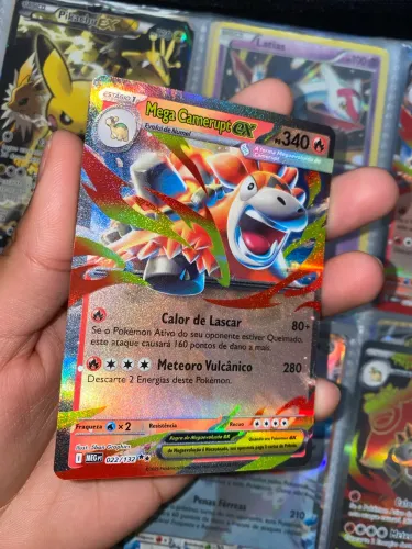 Carta Mega Camerupt Ex 022/132, Dupla rara.