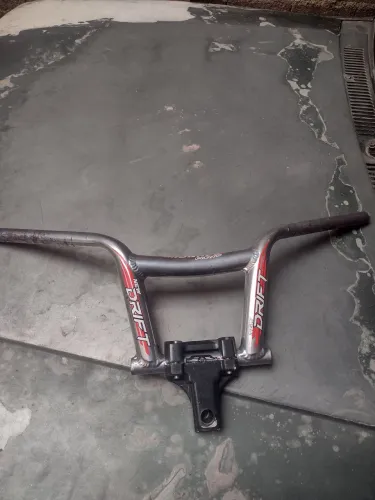 Guidão Esportivo Pra Moto Ou Bicicleta + Adaptador Pop 100/110 Incluso