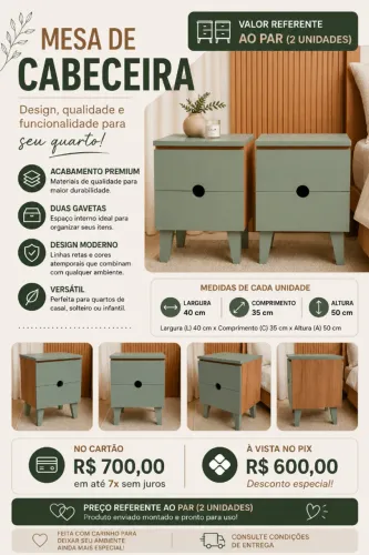 mesa de cabeceira