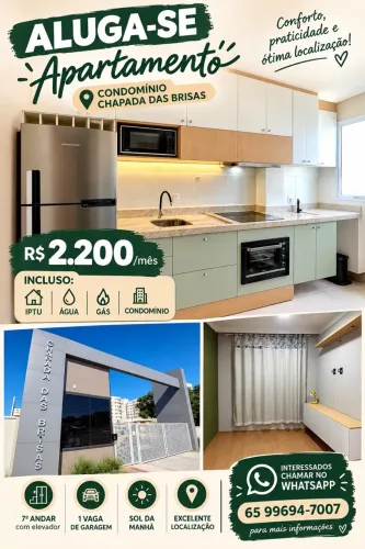 Alugo apartamento chapada das brisas