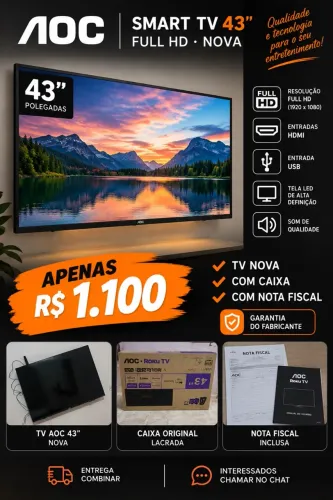 Tv aoc 43 polegadas nova