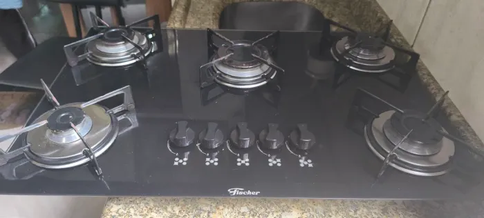 Vendo Cooktop Fischer 5 bocas. Produto usado. Medidas para o nicho 61x35cm..