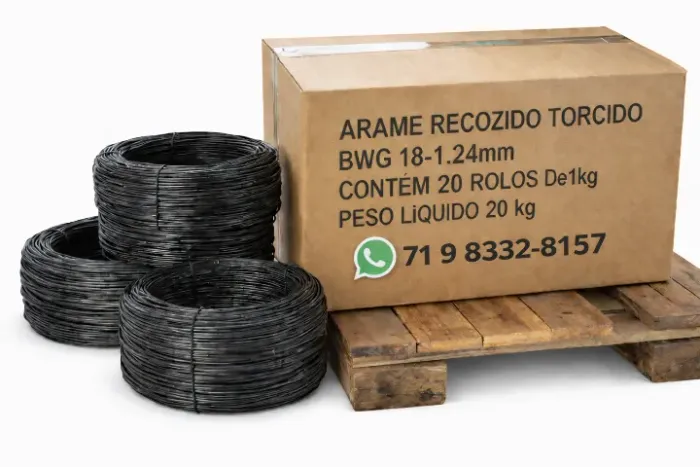 ARAME RECOZIDO TORCIDO 1.24MM FIO 18