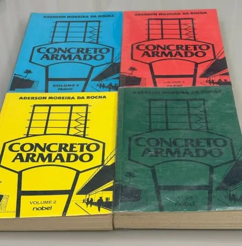 Coleção Concreto Armado 4 volumes em bom estado<br>Autor: Anderson Moreira da Rocha