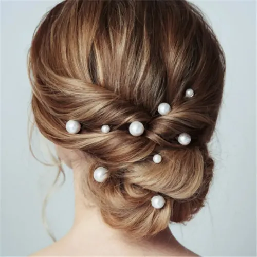 Grampo Pérolas Arranjo de Cabelo Noiva Casamento Civil Pré Wedding Igreja Festa - Kit