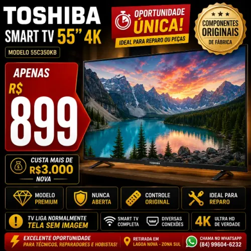 SMART TV TOSHIBA 55 - LED 4K - OPORTUNIDADE