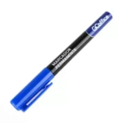 MARCADOR PERMANENTE 4MM AZUL - GO OFFICE