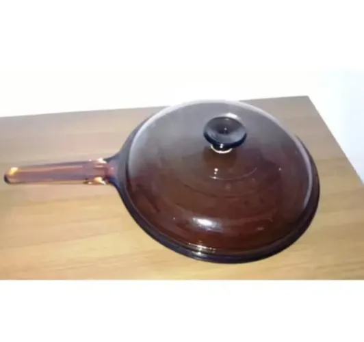 Frigideira de vidro vision antiga 