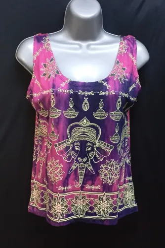 Regata Shiva Tie-Dye com Estampa Ganesha - Tam. M 