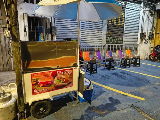 Carro de lanche completo