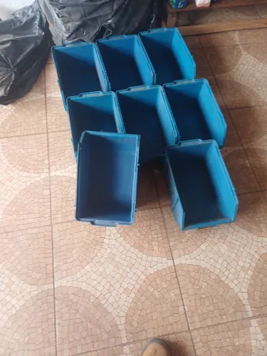Kit com 17 gaveteiro N° 07 PP Azul