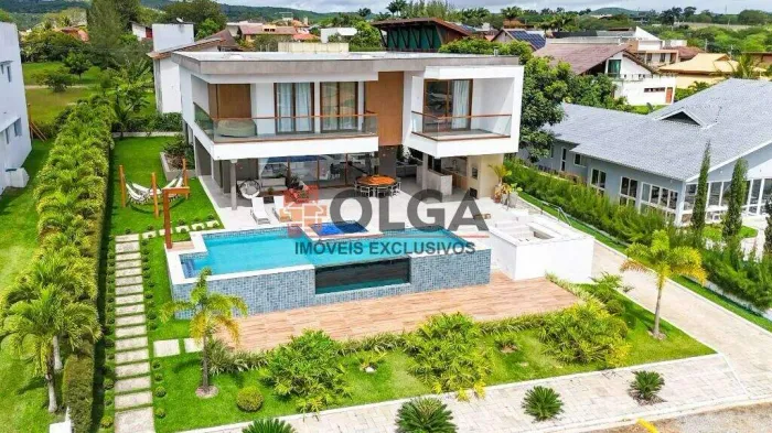Mansão de alto padrão condomínio estilo country mobiliada com 6 quartos à venda, Gravatá/P