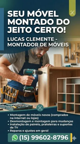 Clemente - Montagem de móveis e serviços gerais.