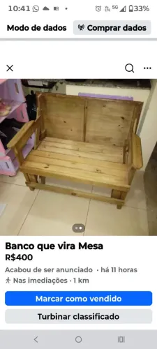 Banco piquenique 