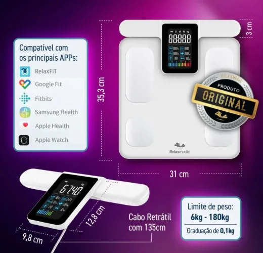 Balança de Bioimpedância Bodyscan Pro