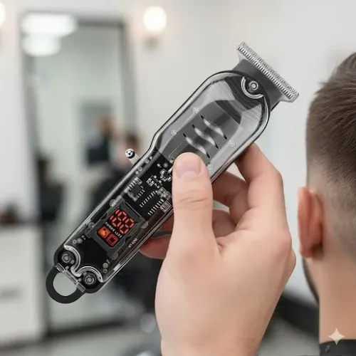 Máquina de Cortar e Aparar Barba Profissional sem Fio Recarregável 