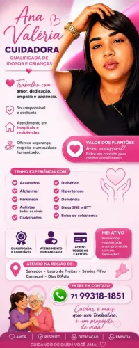 CUIDADORA DE ISOSOS E CRIANÇAS