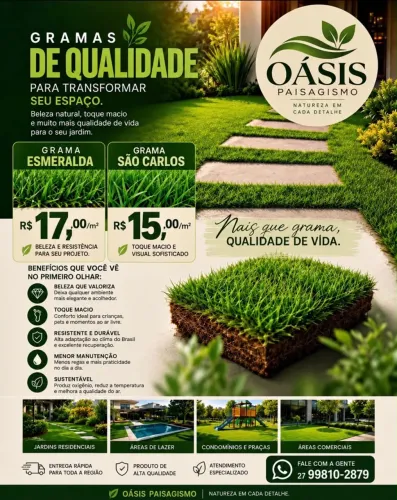 Grama para jardinagem
