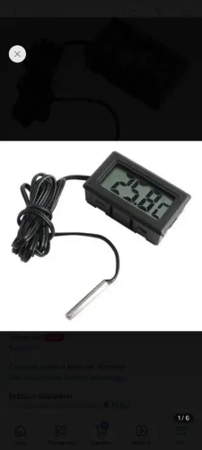 Termômetro Digital Com Sonda Para Aquário Freezer Chocadeira