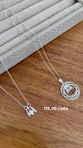 Cordão e pulseira prata 925