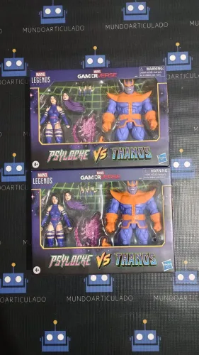 Psylocke e Thanos Gamerverse Marvel Legends Hasbro Action Figure