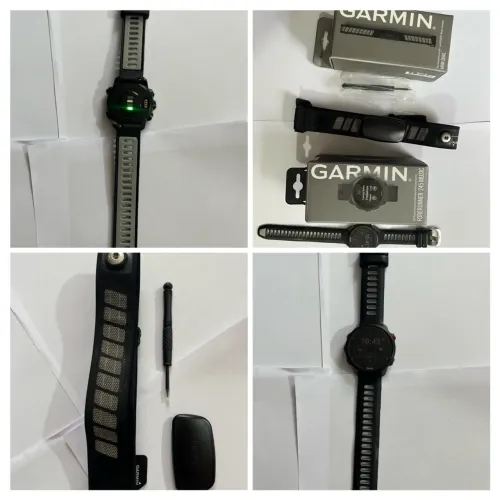 1100,00 Relógio Garmin 245 Music com cinta de frequência cardíaca