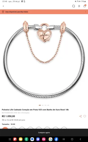 Pulseira Vivara Rose