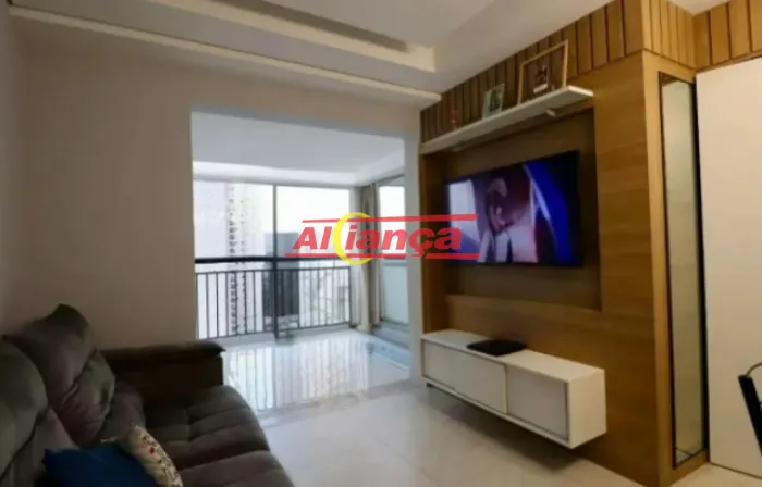 Studio alto padrão 38 m² com vista livre e vaga no Cidade Maia