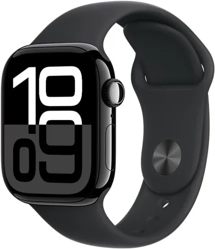 Apple Watch Series 10 46mm | Preto alumínio | GPS | Pulseira esportiva preta | NA CAIXA