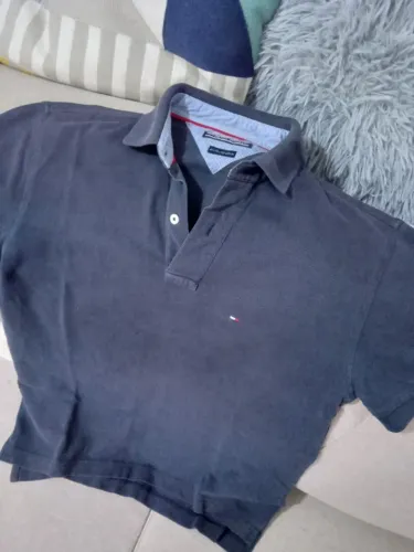 Camisa Polo Tommy Hilfiger Chumbo Tam. P