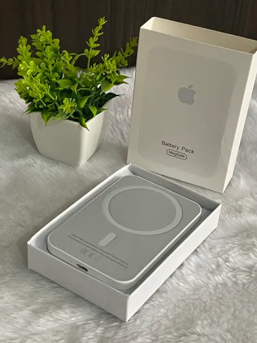 Carregador Portátil Indução para iPhone/Android Magsafe Sem fio Bateria Carga 5000mAh