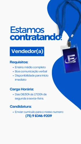 VAGA DE VENDEDOR(a)