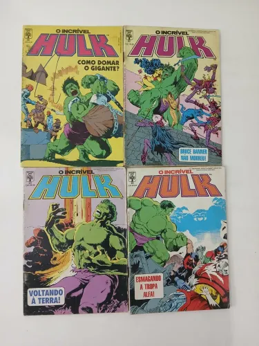 Raros Gibis dos anos 80 O Incrível Hulk N° 55,62,64 e 65