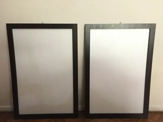 Painel com moldura compensado branco 