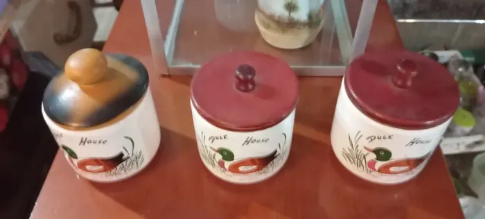 Trio de potes para tempero 