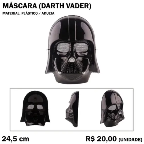 Máscara Darth Vader Carnaval Halloween Festa a Fantasia Star Wars