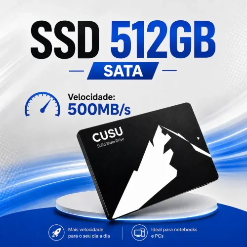 SSD 512GB | Cusu | Novo Lacrado | 3 Anos Garantia Fabricante