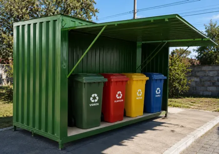 Ponto de coleta coletiva Container ecoponto direto de fábrica