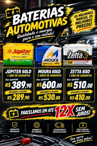 BATERIA AUTOMOTIVA DIRETO DO FORNECEDOR
