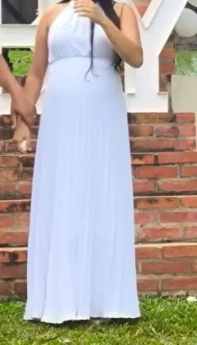 Vestido longo branco seminovo