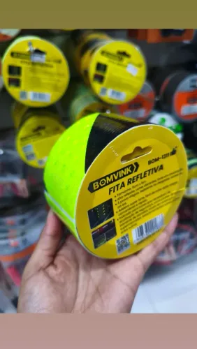 Fita refletiva neon adesiva 5M