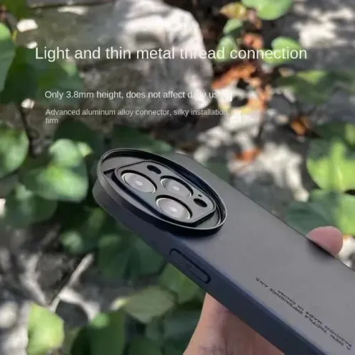 Capa iPhone Pro Max 15 14 13 e 12 com adaptador para filtro 58mm